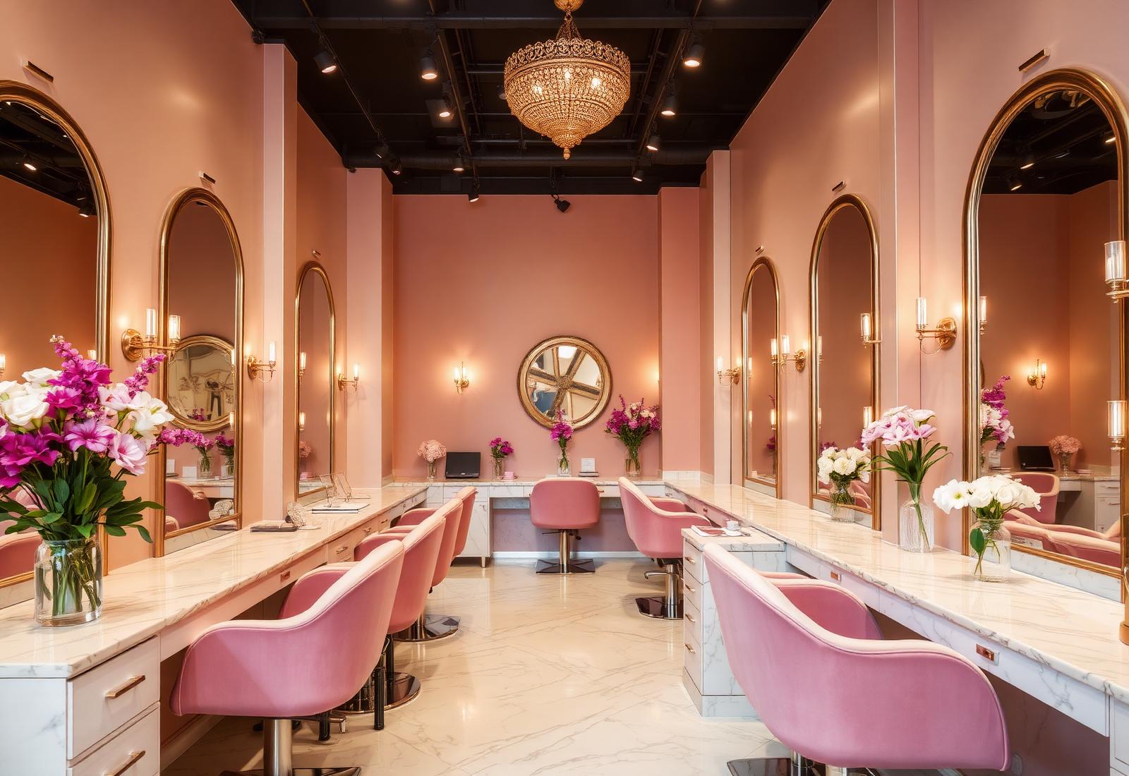 Interior of Gorgeous Hair and Nails salon